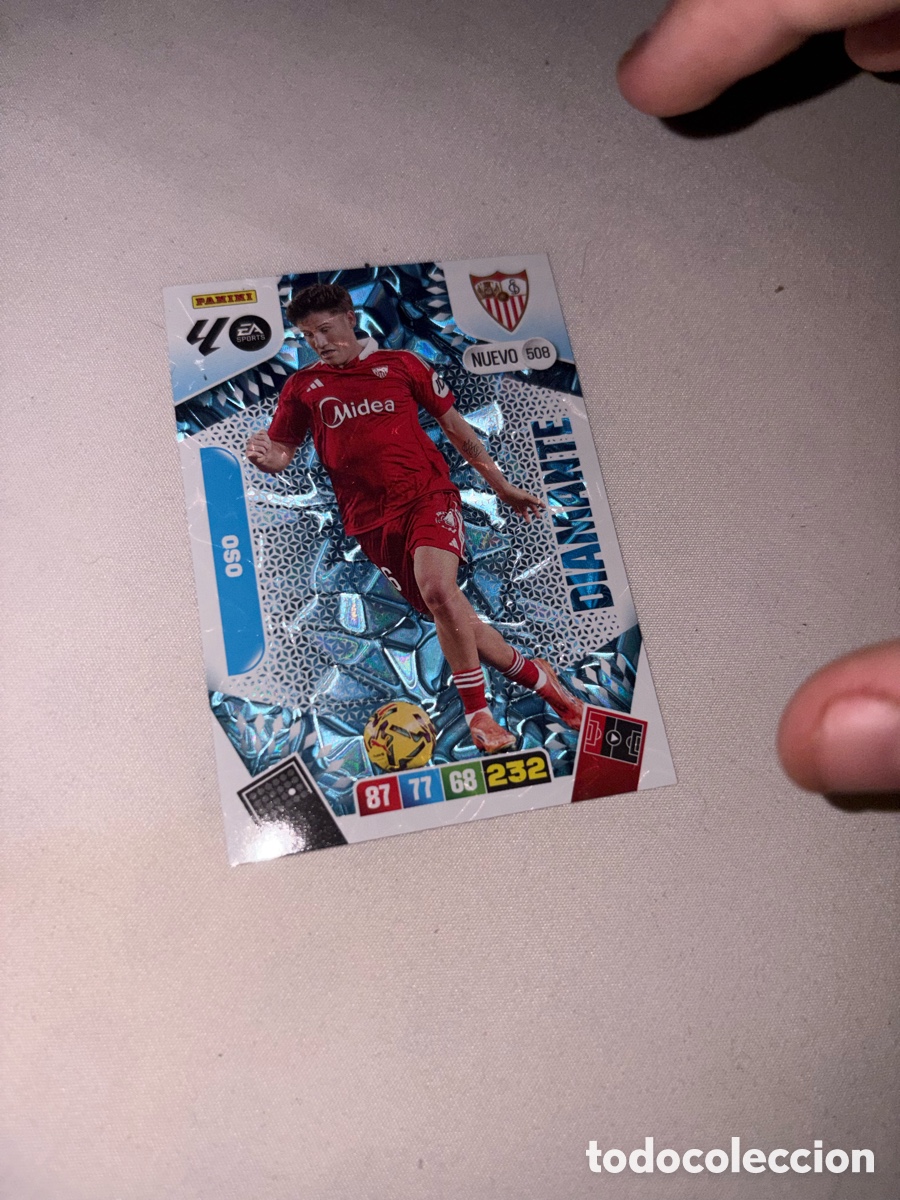 Cromos de f&uacute;tbol: Oso nuevo Diamante n&uacute;mero 508 del Sevilla cromo adrenalyn XL 25-26 2025-2026