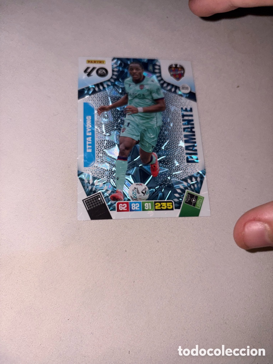 Cromos de f&uacute;tbol: 408 - ETTA EYONG , LEVANTE DIAMANTE ADRENALYN 2025 2026