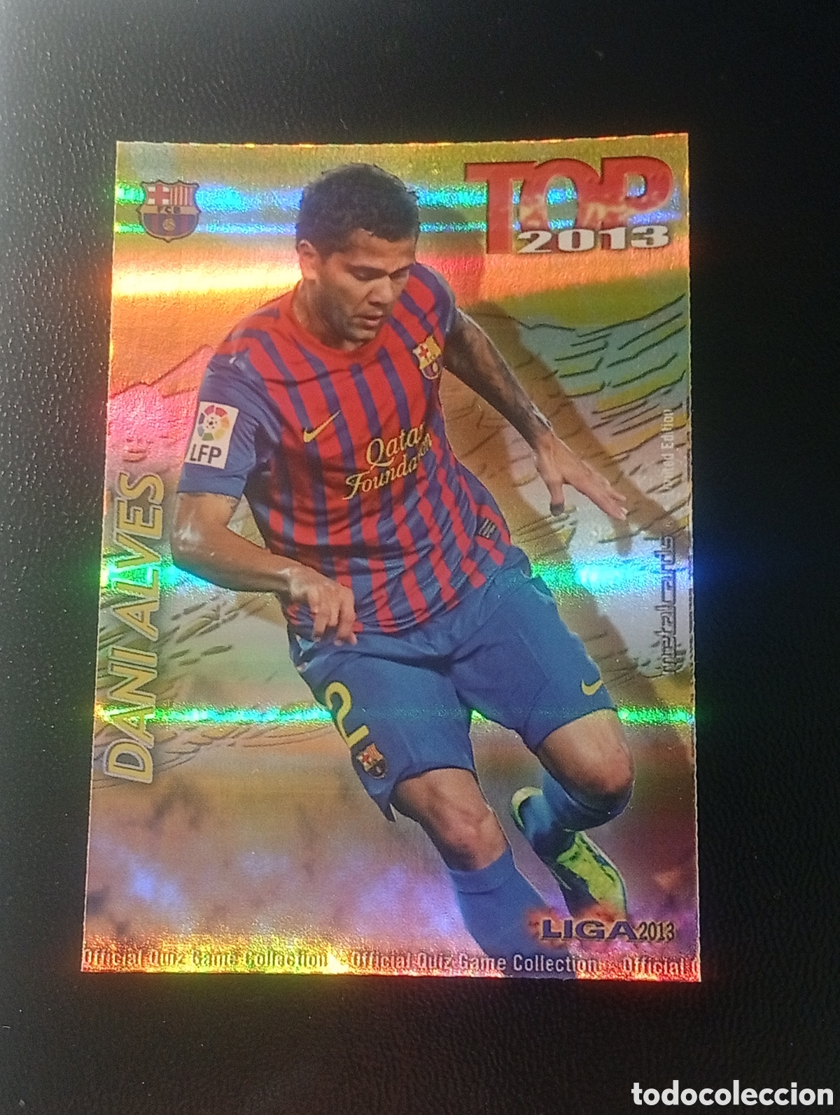 Cromos de f&uacute;tbol: 551 brillo rayas DANI ALVES BARCELONA MEGACRACKS 2012 2013 12 13 CROMOS CARD PANINI MEGACRACKS TOPPS