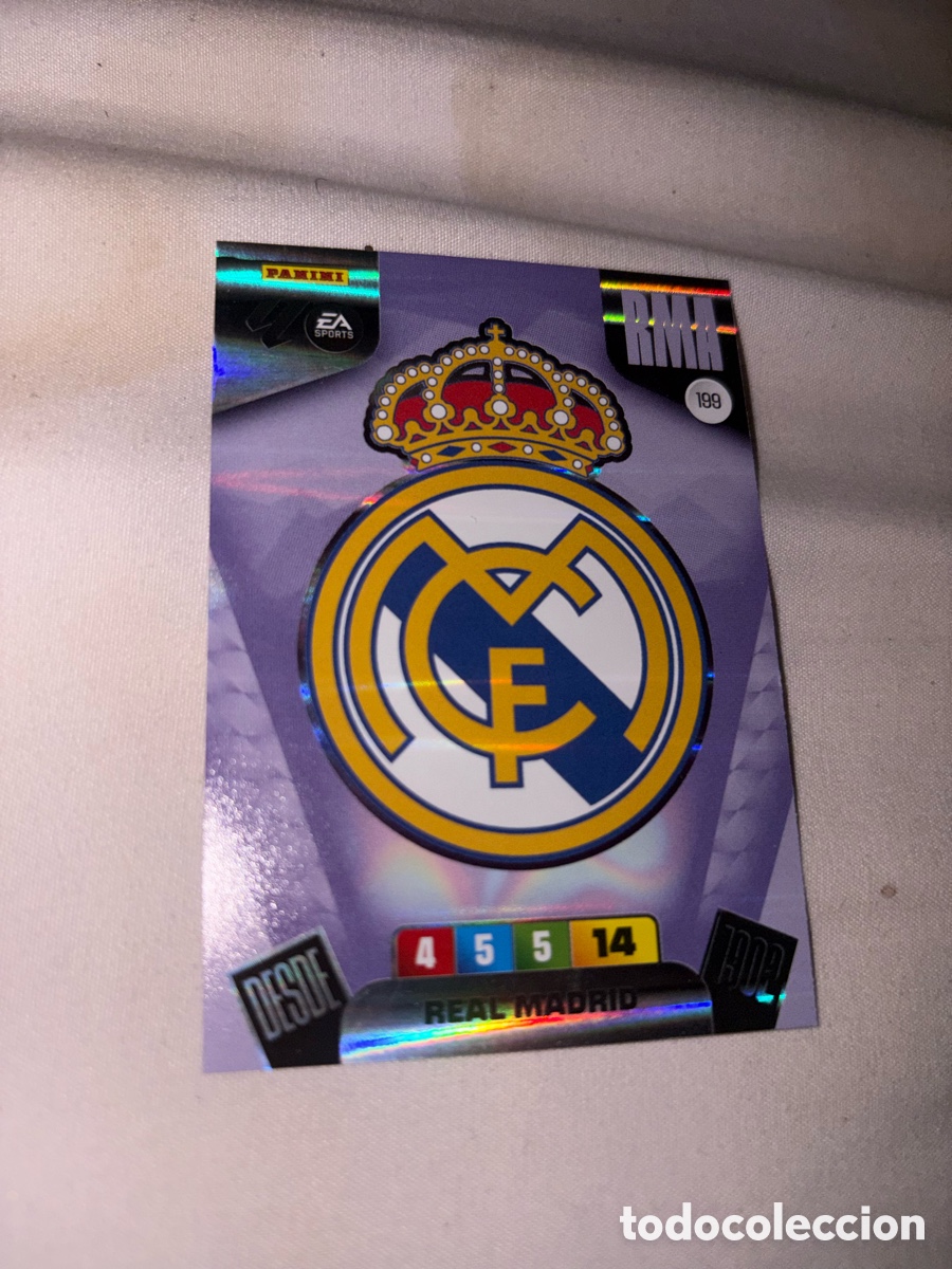 Cromos de f&uacute;tbol: Adrenalyn XL 2025 2026 25 26 Card ESCUDO N&deg;199 REAL MADRID nuevo
