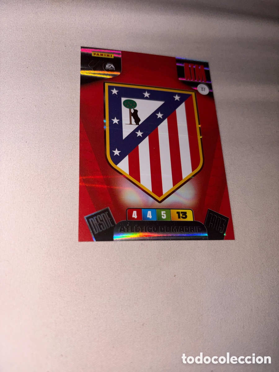 Cromos de f&uacute;tbol: PANINI ADRENALYN XL LIGA 2025-2026 25-26 &ndash; ESCUDO &ndash; Atl&eacute;tico de Madrid N&ordm; 37