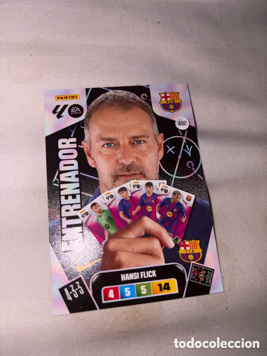 Cromos de f&uacute;tbol: PANINI ADRENALYN XL LIGA EA SPORTS 2025-2026 25-26 &ndash; Hansi Flick FC Barcelona N&ordm; 482 &ndash; Entrenador