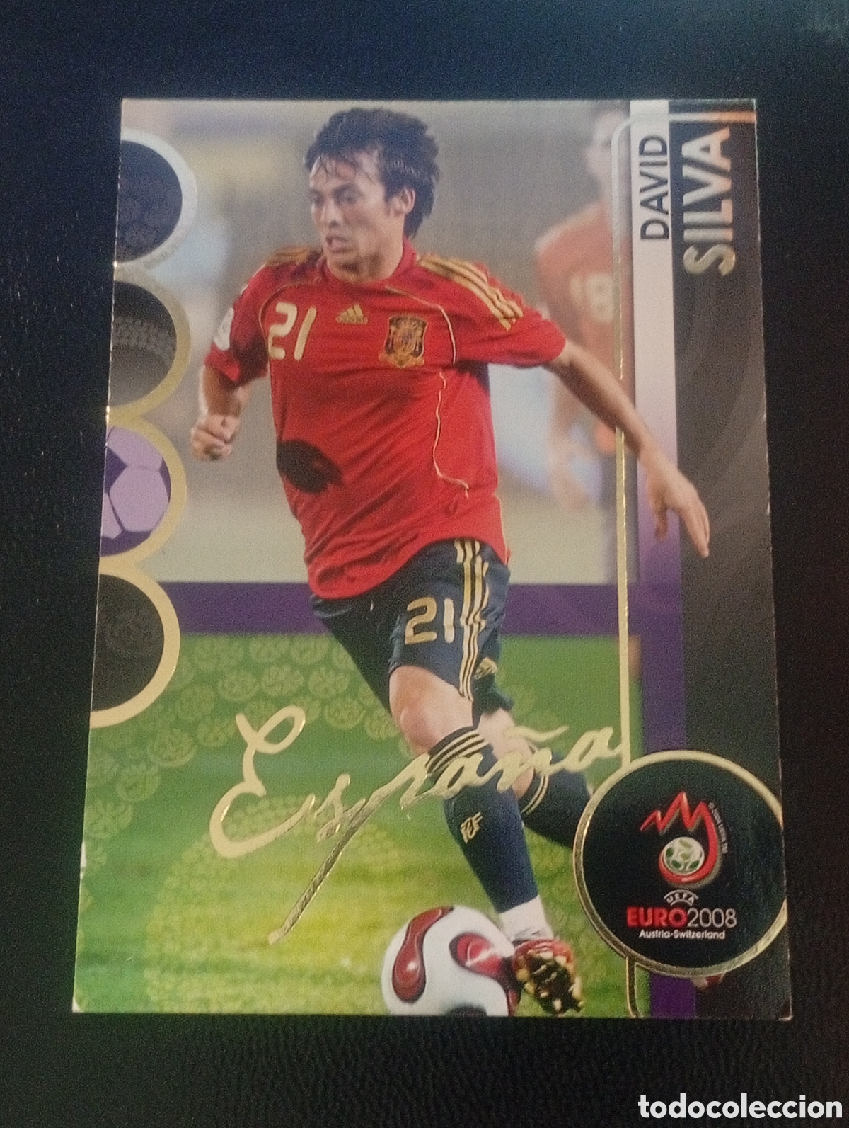 Cromos de f&uacute;tbol: 53 DAVID SILVA ESPA&Ntilde;A UEFA EURO 2008 EUROCOPA PANINI MEGACRACKS TOPPS SPAIN SELECCI&Oacute;N ESPA&Ntilde;OLA CARD