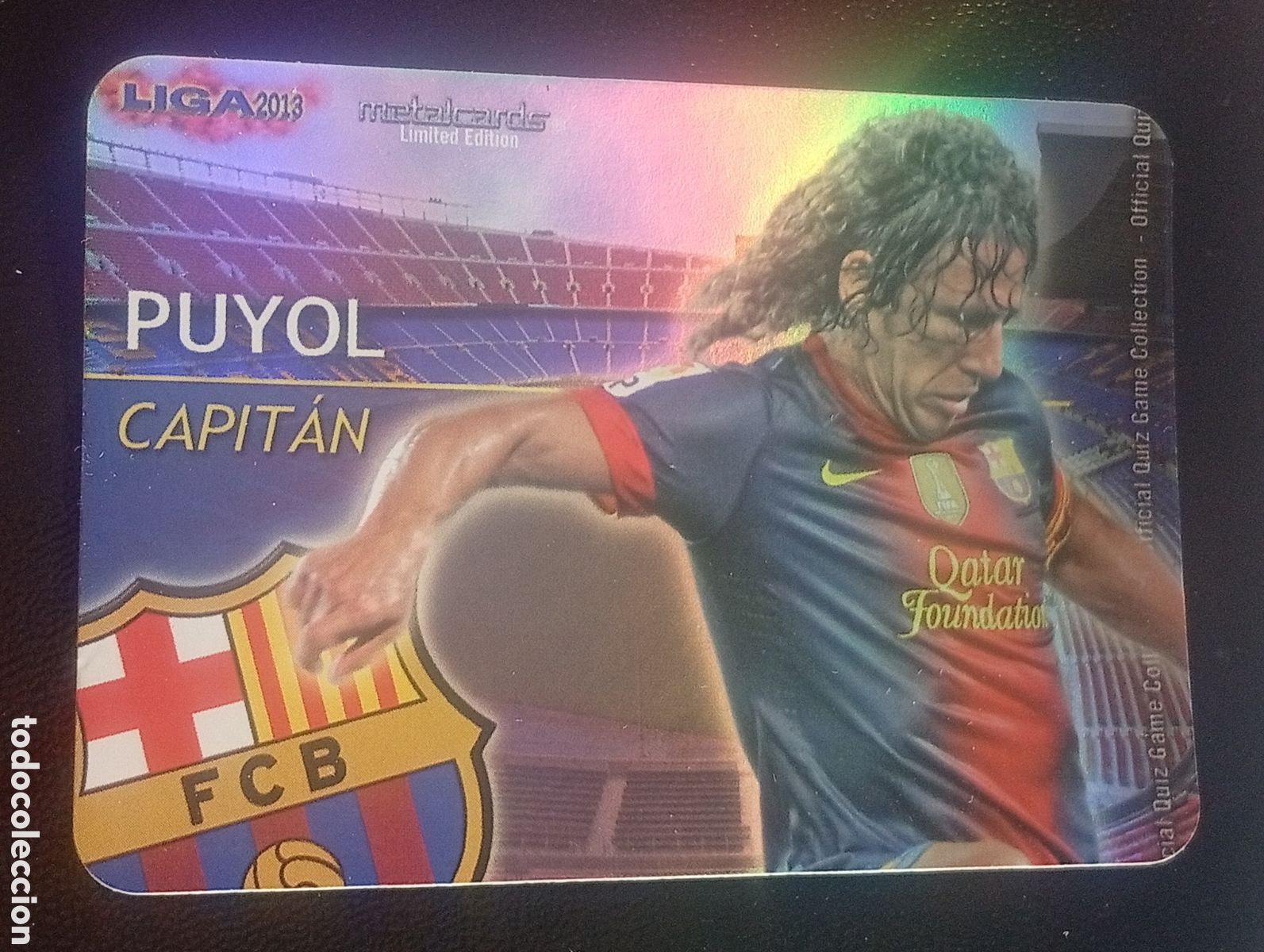Cromos de f&uacute;tbol: 2/20 brillo liso capitan PUYOL BARCELONA MUNDICROMO 2012 2013 12 13 CROMOS CARDS PANINI MEGACRACKS