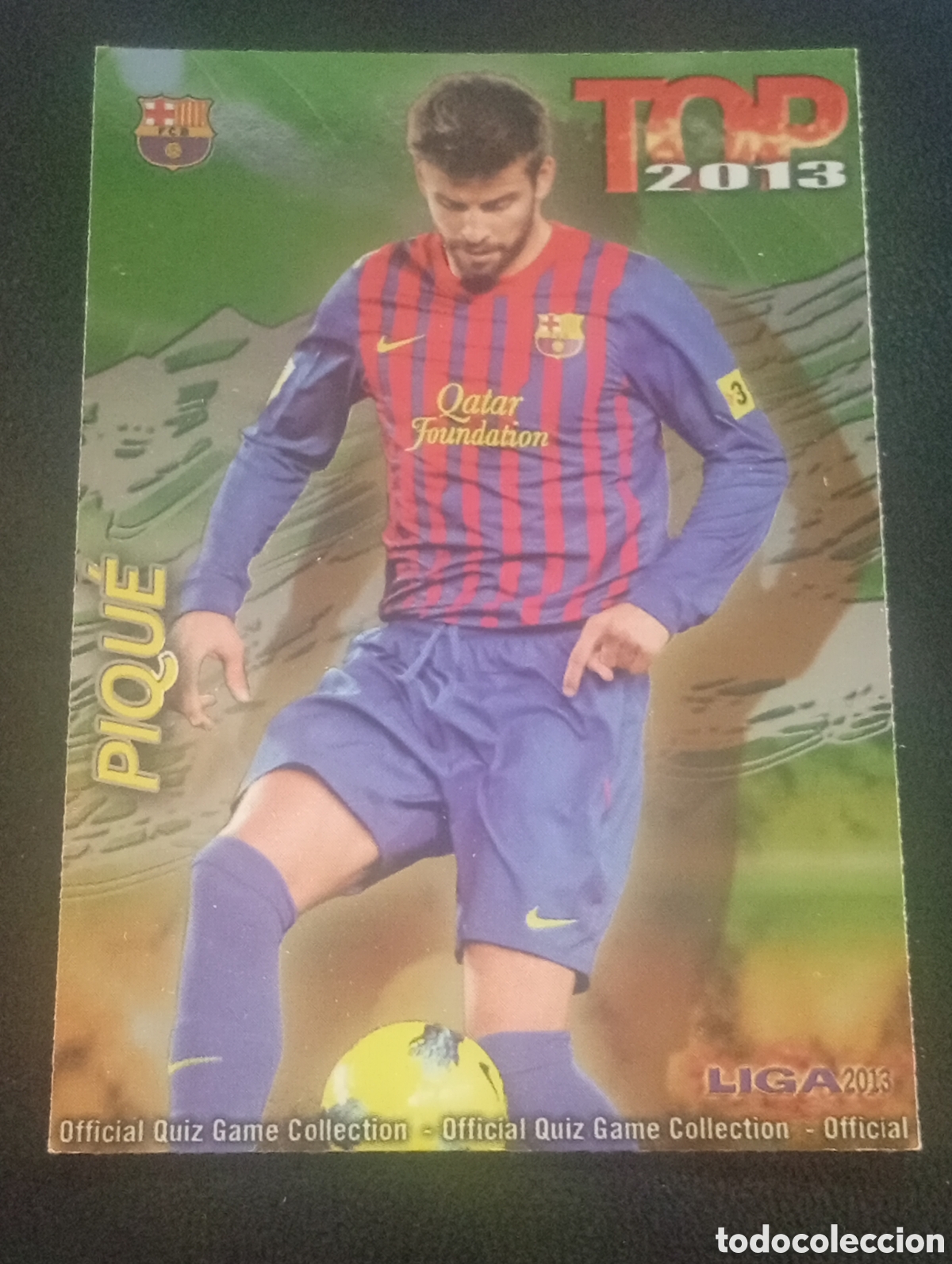 Cromos de f&uacute;tbol: 569 brillo verde PIQU&Eacute; BARCELONA MUNDICROMO 2012 2013 12 13 CROMO CARD PANINI MEGACRACKS TOPPS SPAIN