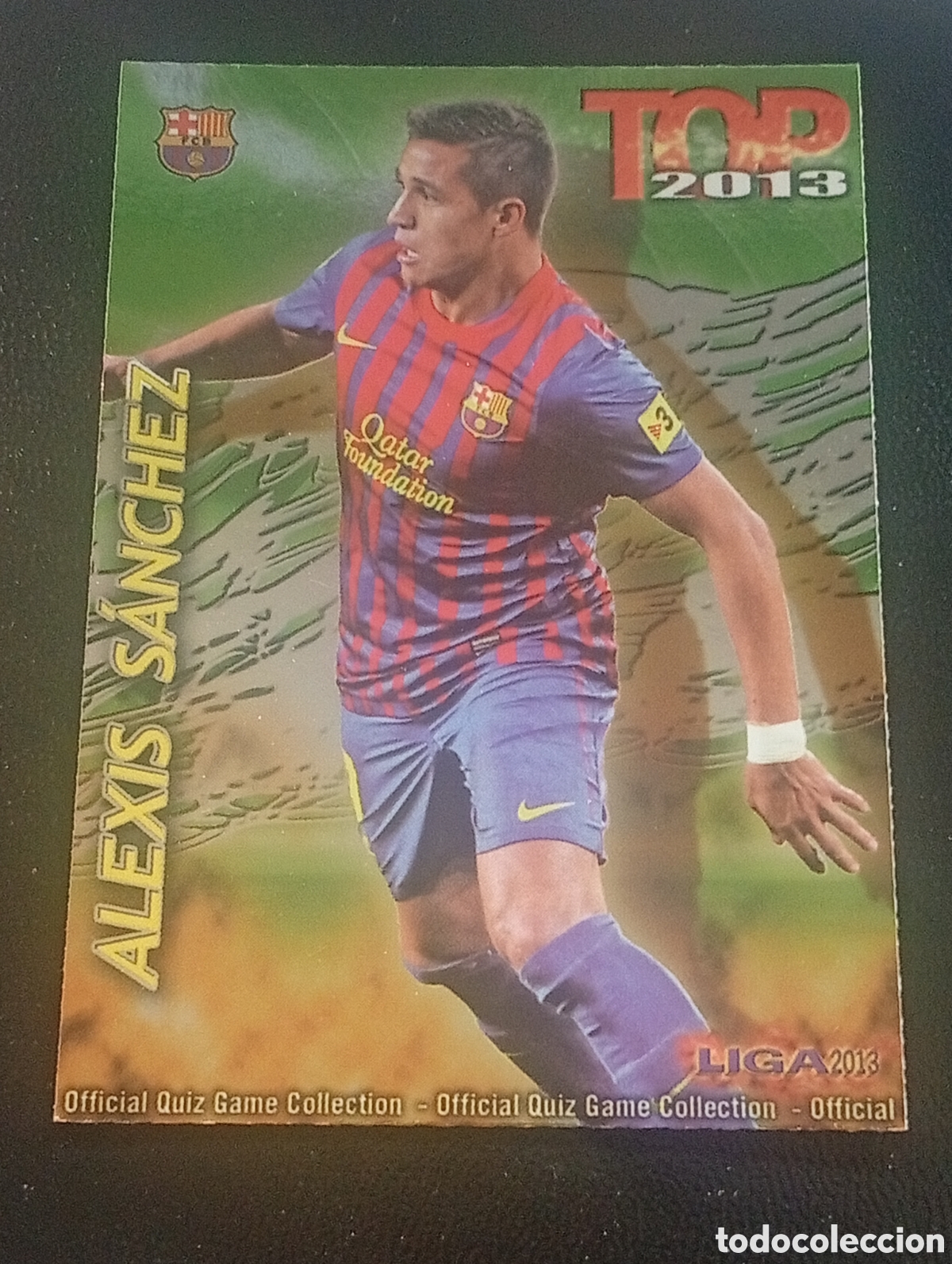Cromos de f&uacute;tbol: 623 brillo verde ALEXIS SANCHEZ BARCELONA cromos MUNDICROMO 2012 2013 12 13 Panini Megacracks TOPPS