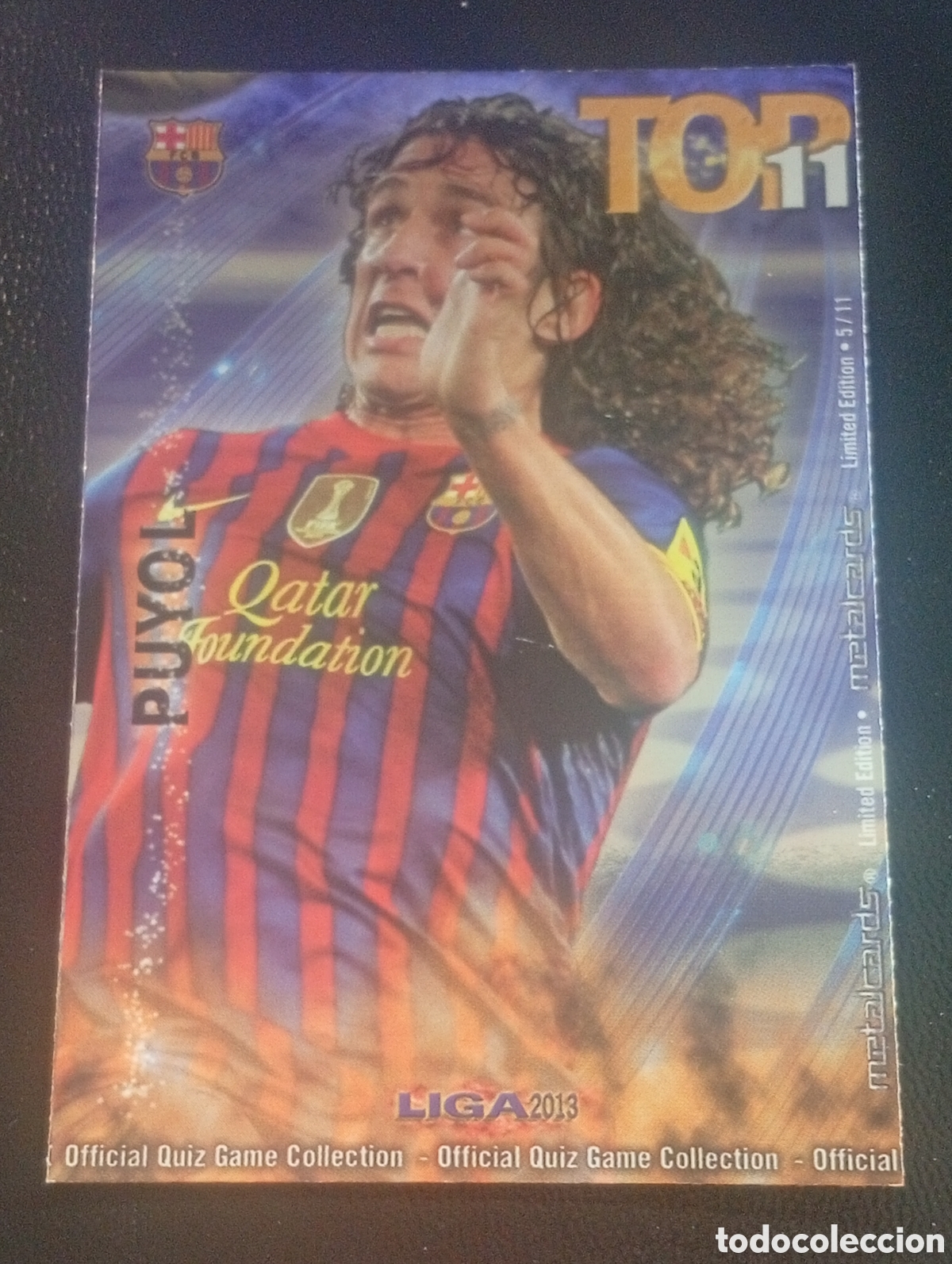 Cromos de f&uacute;tbol: 5/11 limited edition PUyOL BARCELONA MUNDICROMO 2012 2013 12 13 CROMOS CARDS MEGACRACKS TOP 11