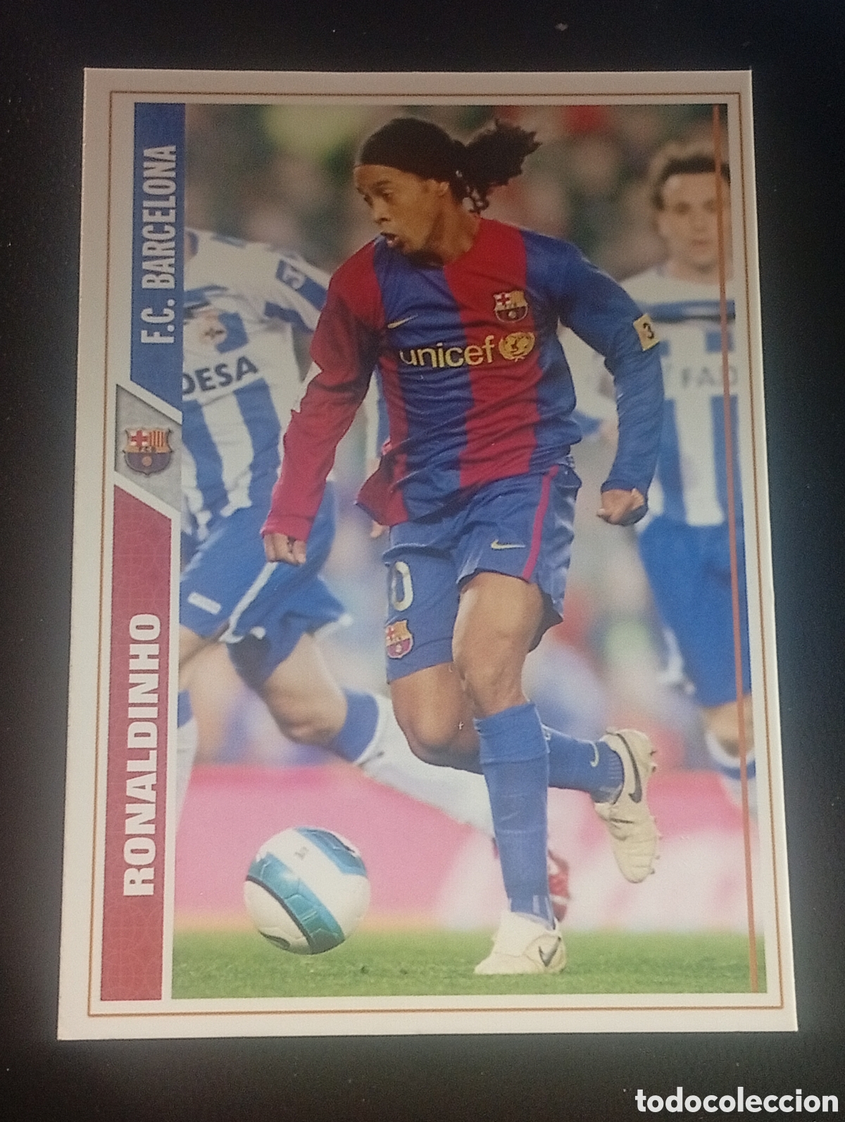 Cromos de f&uacute;tbol: 48 RONALDINHO BARCELONA MUNDICROMO 2007 2008 7 8 CROMOS CARDS PANINI MEGACRACKS TOPPS