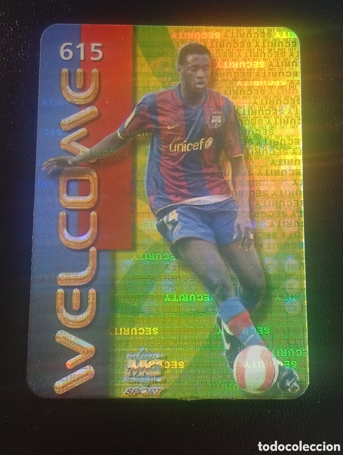 Cromos de f&uacute;tbol: 615 brillo security TOURE FUTBOL CLUB BARCELONA MUNDICROMO 2007 2008 07 08 CROMOS CARDS MEGACRACKS