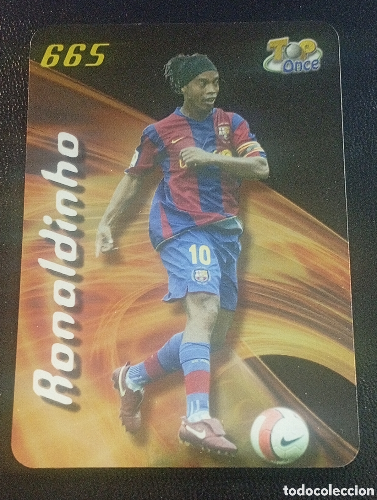 Cromos de f&uacute;tbol: 665 top 10 RONALDINHO BARCELONA MUNDICROMO CROMOS CARDS PANINI MEGACRACKS TOPPS
