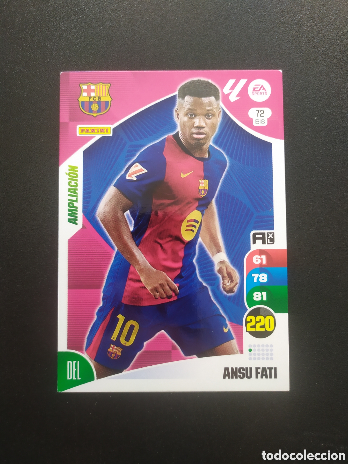 Cromos de f&uacute;tbol: Adrenalyn 2024 2025 24 25 panini Ansu Fati ampliaci&oacute;n n&deg; 72 bis Barcelona