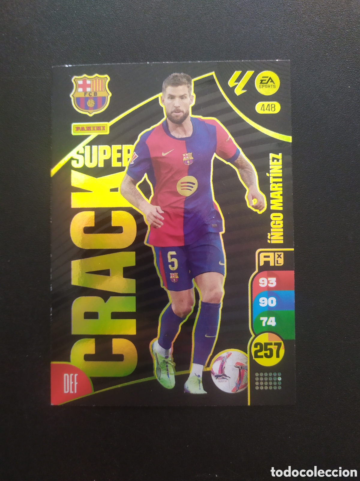 Cromos de f&uacute;tbol: Adrenalyn 2024 2025 24 25 panini I&ntilde;igo Mart&iacute;nez super crack n&deg; 448 Barcelona