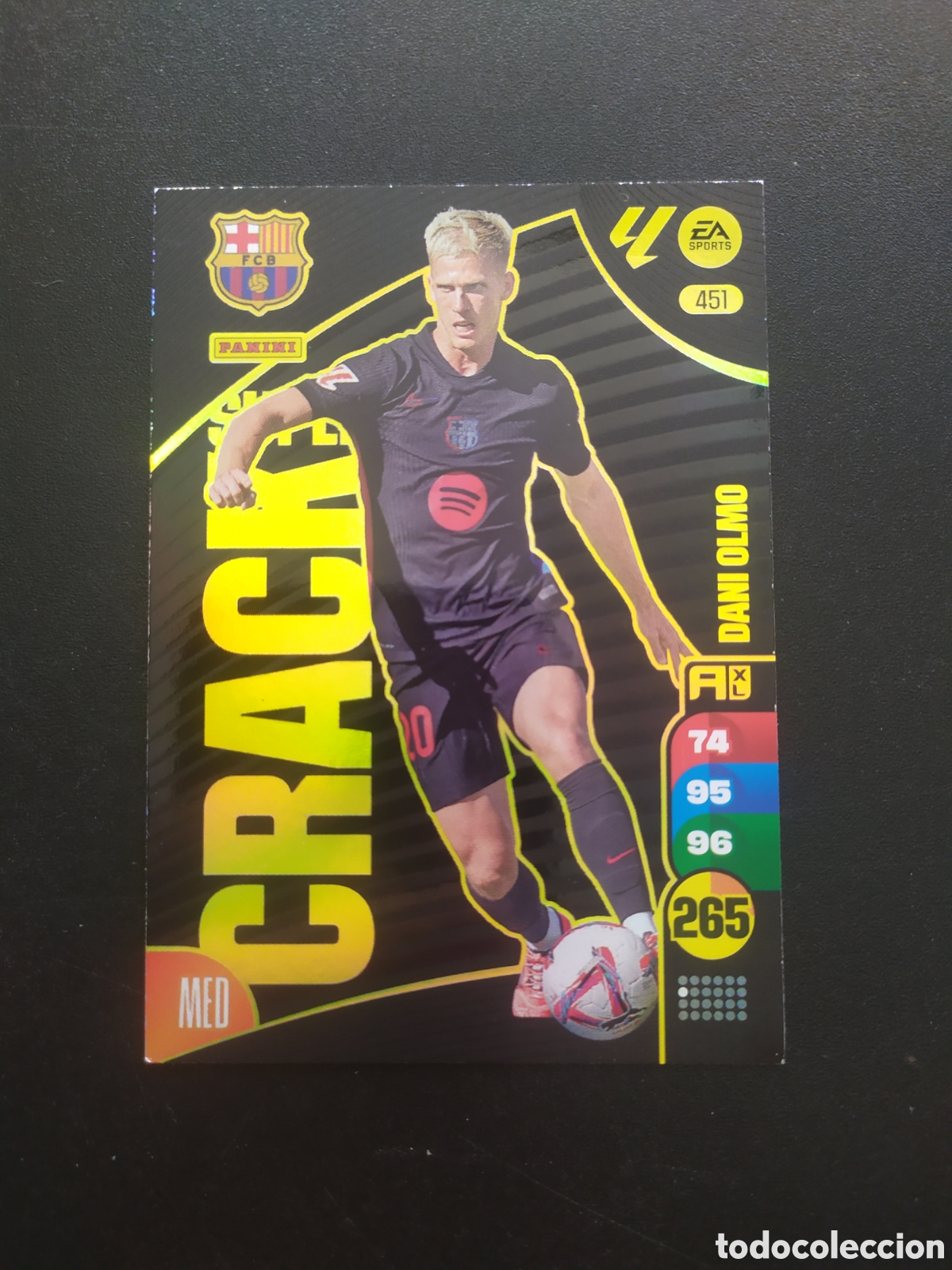 Cromos de f&uacute;tbol: Adrenalyn 2024 2025 24 25 panini Dani Olmo super crack n&deg; 451 Barcelona