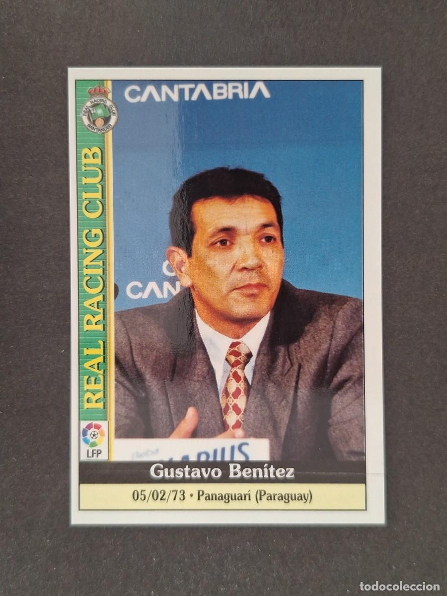 Cromos de f&uacute;tbol: L1 GUSTAVO BENITEZ ENTRENADOR RACING DE SANTANDER 254 MUNDICROMO LAS FICHAS DE LA LIGA 2000 99 00