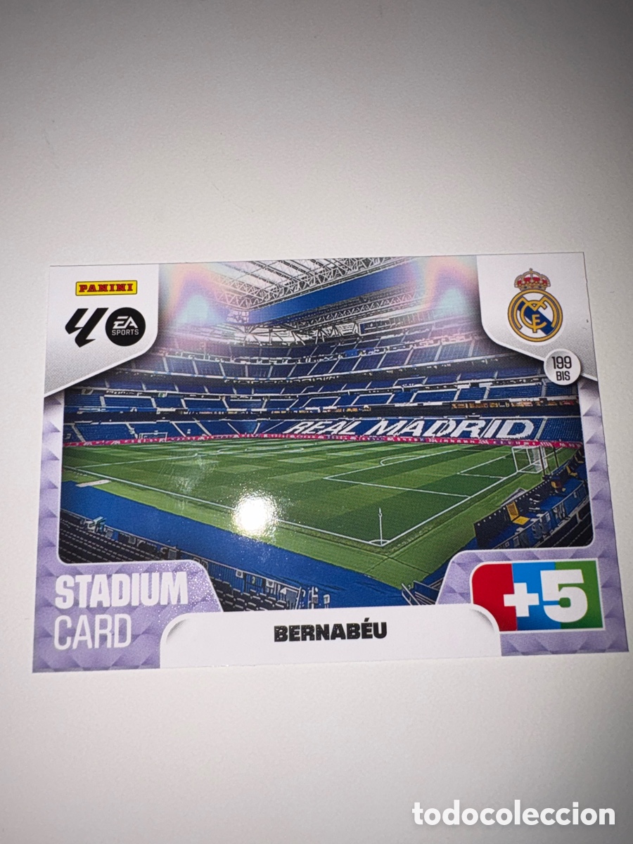 Cromos de f&uacute;tbol: 199 BIS 199BIS SANTIAGO BERNABEU STADIUM CARD REAL MADRID ⚽ LIGA ADRENALYN XL 2025 2026 25 26