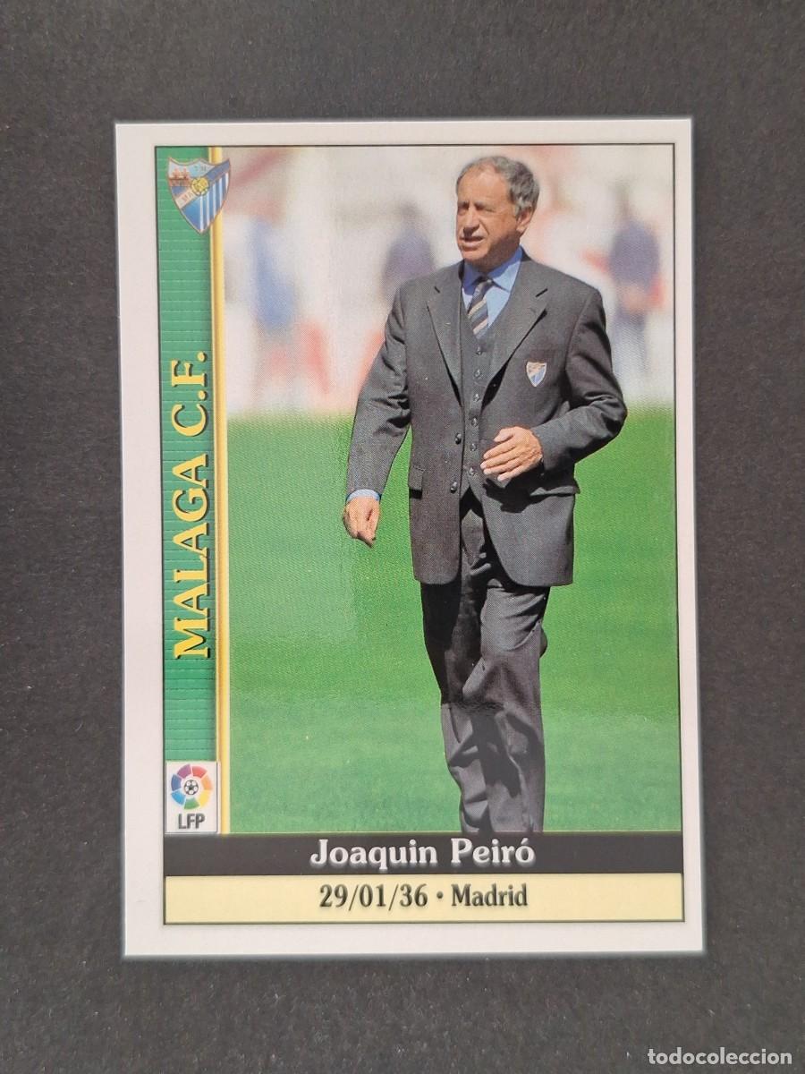 Cromos de f&uacute;tbol: L1 JOAQUIN PEIRO ENTRENADOR MALAGA C. F. 290 MUNDICROMO LAS FICHAS DE LA LIGA 2000 99 00