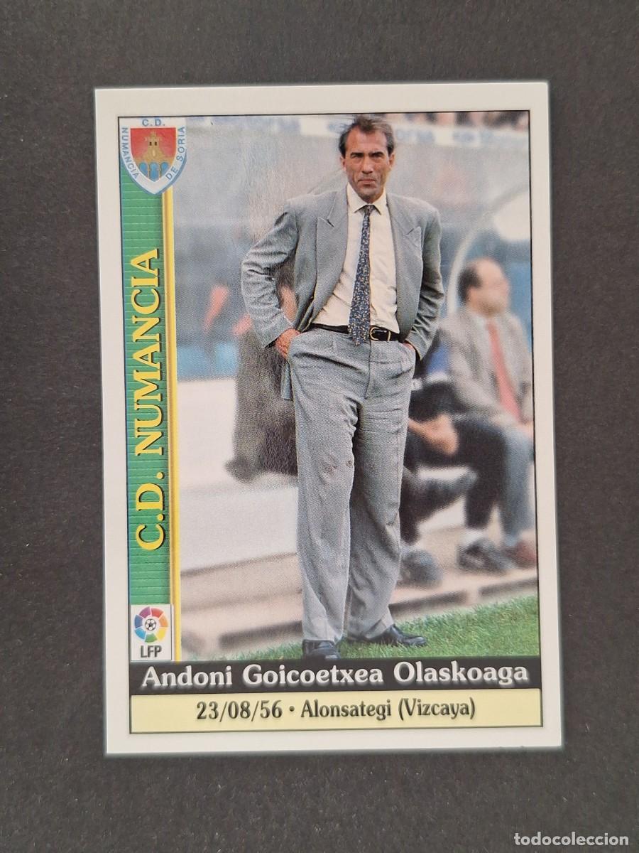 Cromos de f&uacute;tbol: L1 GOICOETXEA ENTRENADOR C. D. NUMANCIA 308 CORREGIDO MUNDICROMO LAS FICHAS DE LA LIGA 2000 99 00