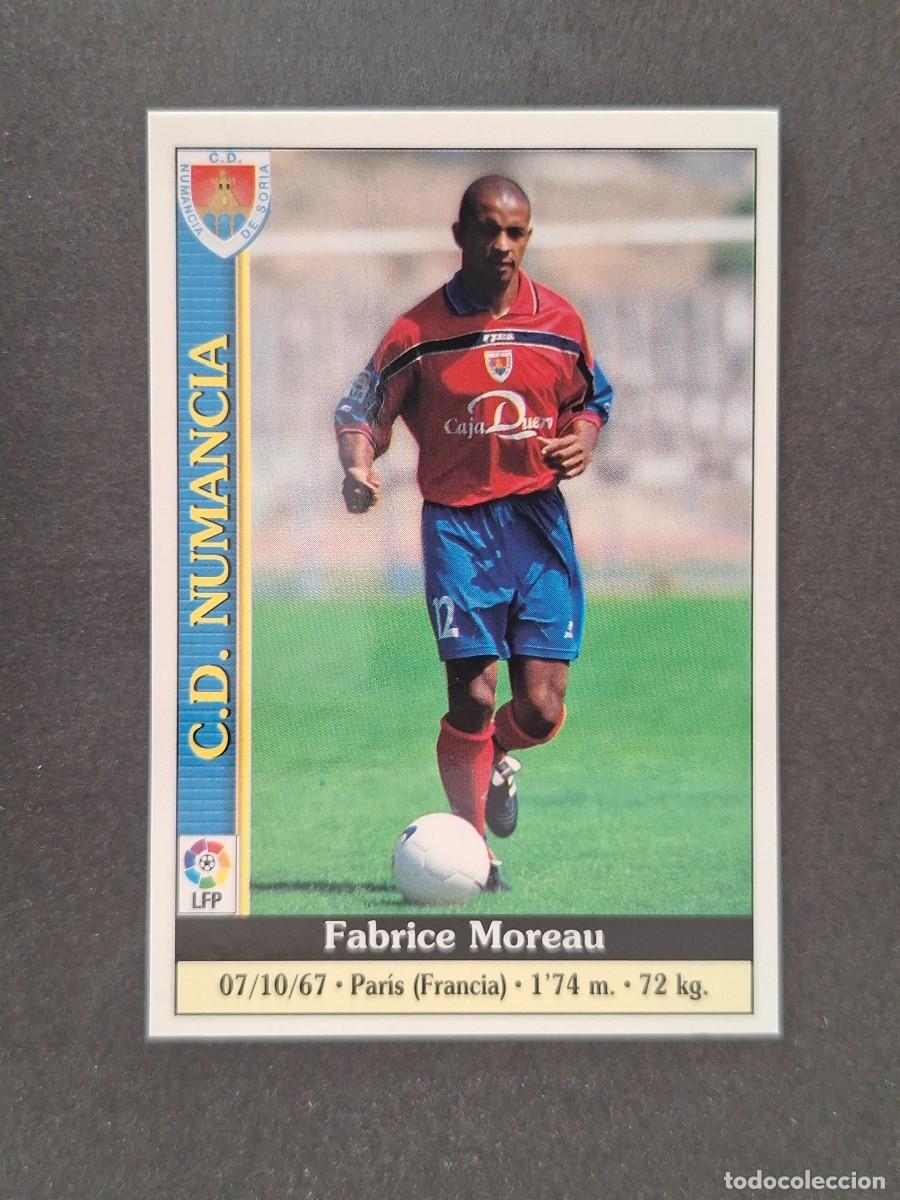Cromos de f&uacute;tbol: L1 MOREAU C. D. NUMANCIA 317 MUNDICROMO LAS FICHAS DE LA LIGA 2000 99 00