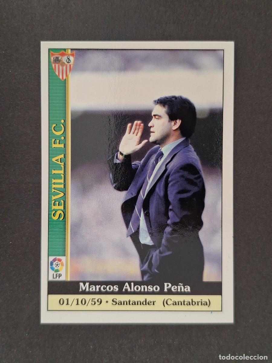 Figurine di Calcio: L1 MARCOS ALONSO ENTRENADOR SEVILLA C. F. 326 MUNDICROMO LAS FICHAS DE LA LIGA 2000 99 00