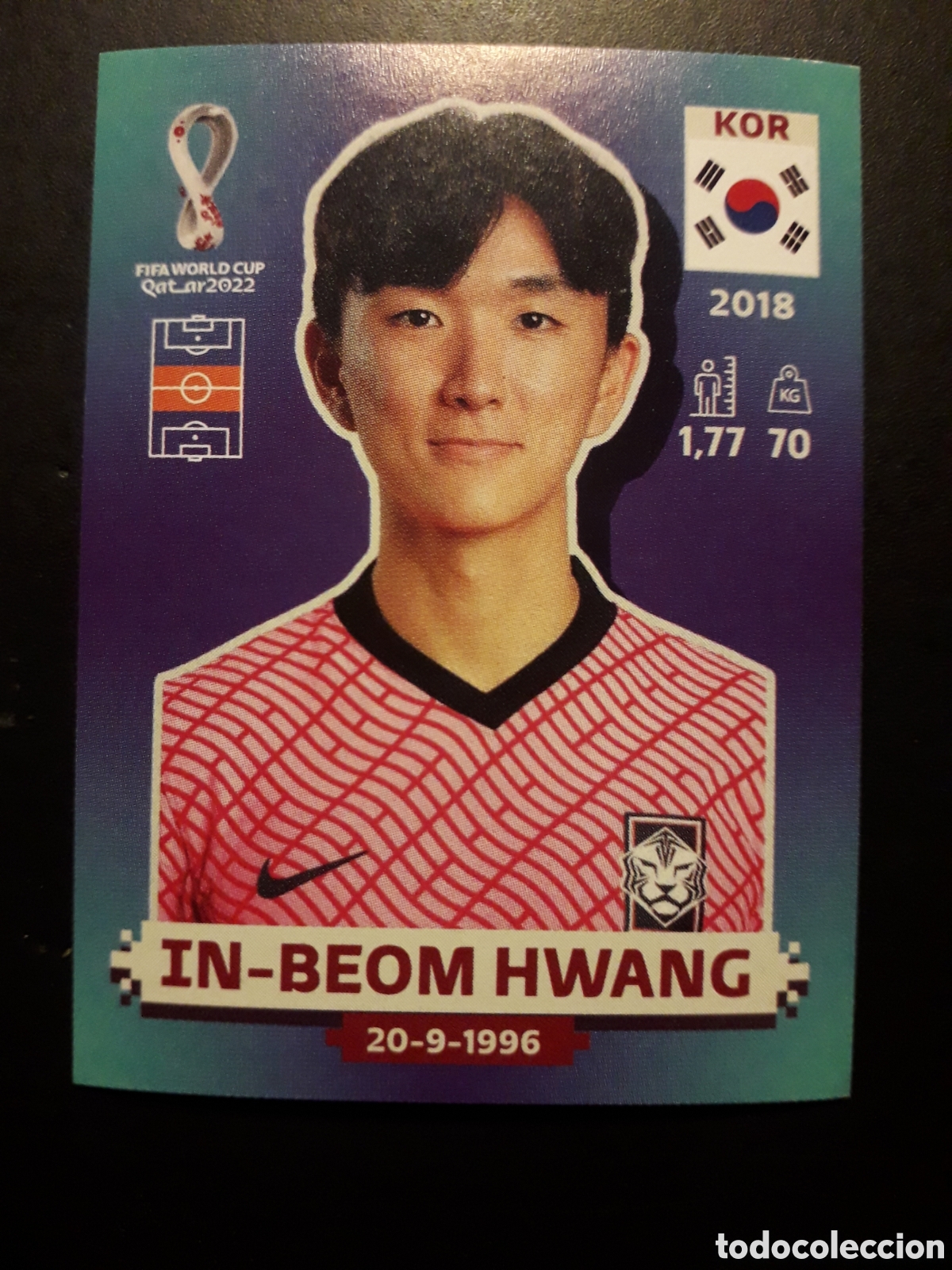 Figurine di Calcio: IN BEOM HWANG COREA N&deg; 11 COPA MUNDIAL DE F&Uacute;TBOL QATAR 2022 22 PANINI SIN PEGAR PEDIDO M&Iacute;NIMO 3&euro;