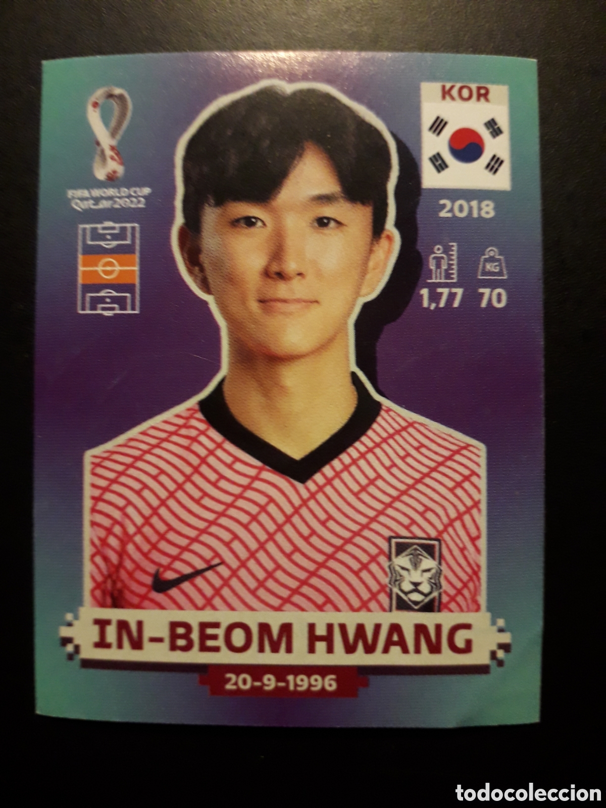 Figurine di Calcio: IN BEOM HWANG COREA N&deg; 11 COPA MUNDIAL DE F&Uacute;TBOL QATAR 2022 22 PANINI SIN PEGAR PEDIDO M&Iacute;NIMO 3&euro;
