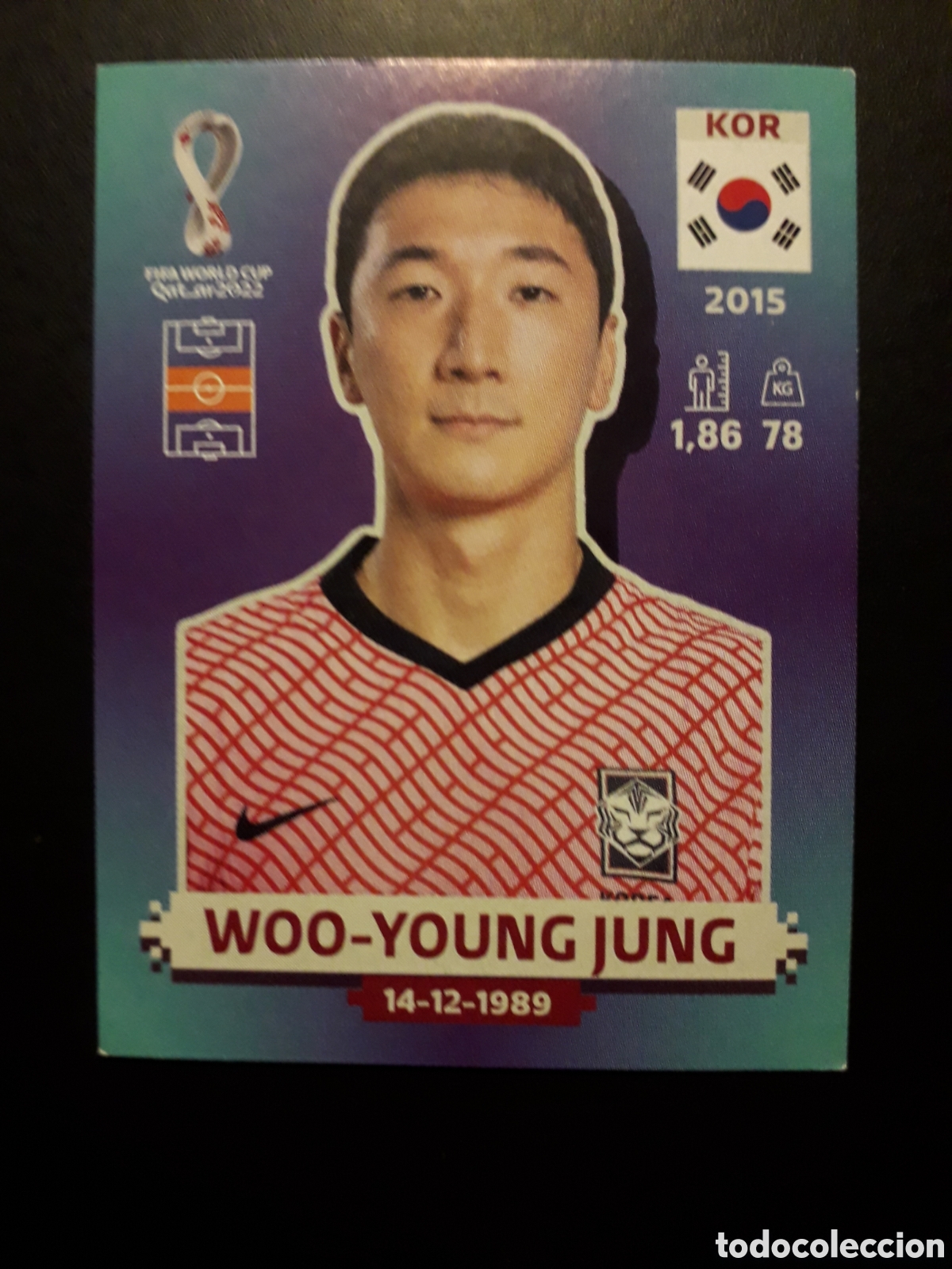 Figurine di Calcio: WOO YOUNG JUNG COREA N&deg; 12 COPA MUNDIAL DE F&Uacute;TBOL QATAR 2022 22 PANINI SIN PEGAR PEDIDO M&Iacute;NIMO 3&euro;