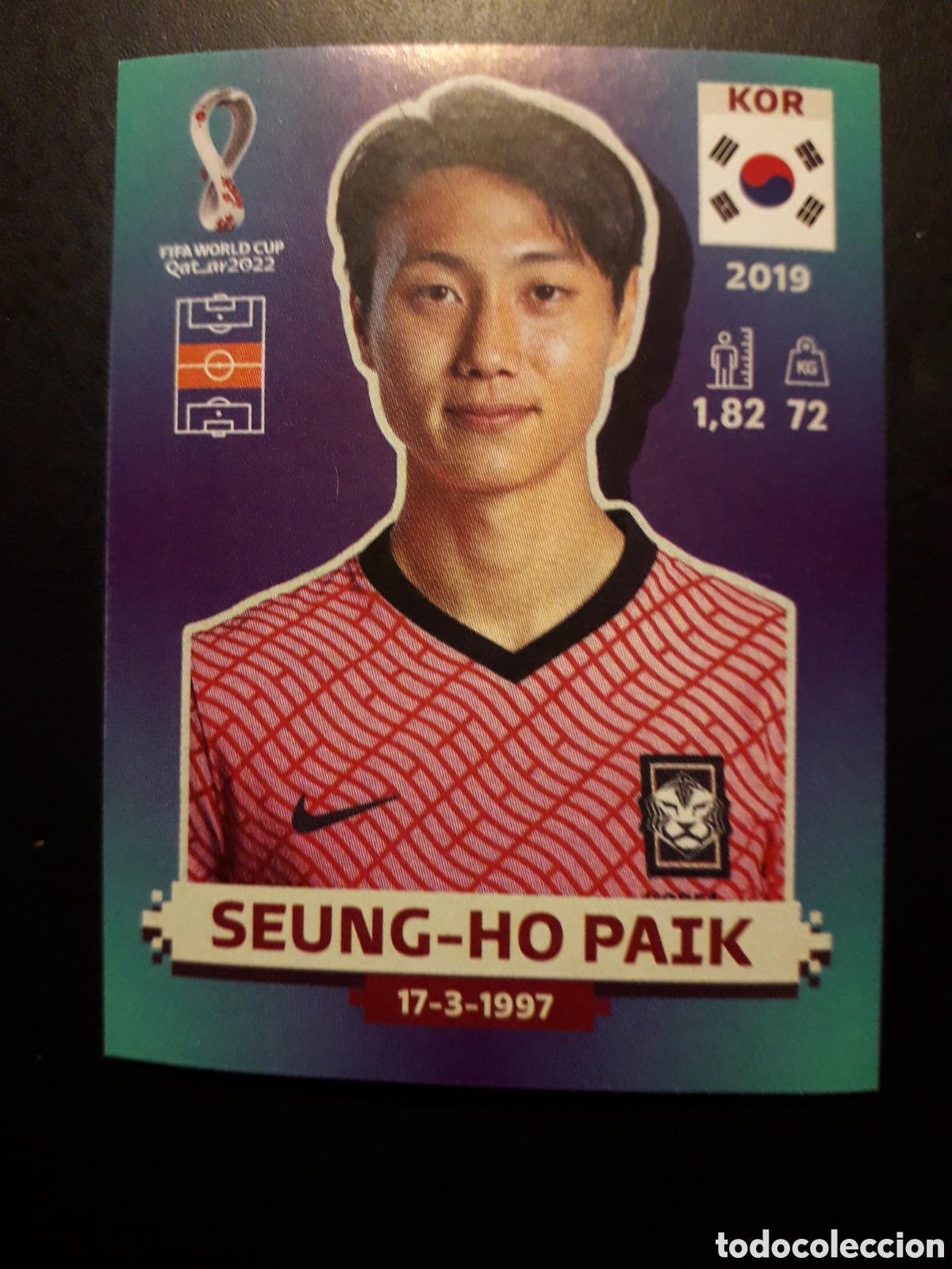 Figurine di Calcio: SEUNG HO PAIK COREA N&deg; 14 COPA MUNDIAL DE F&Uacute;TBOL QATAR 2022 22 PANINI SIN PEGAR PEDIDO M&Iacute;NIMO 3&euro;