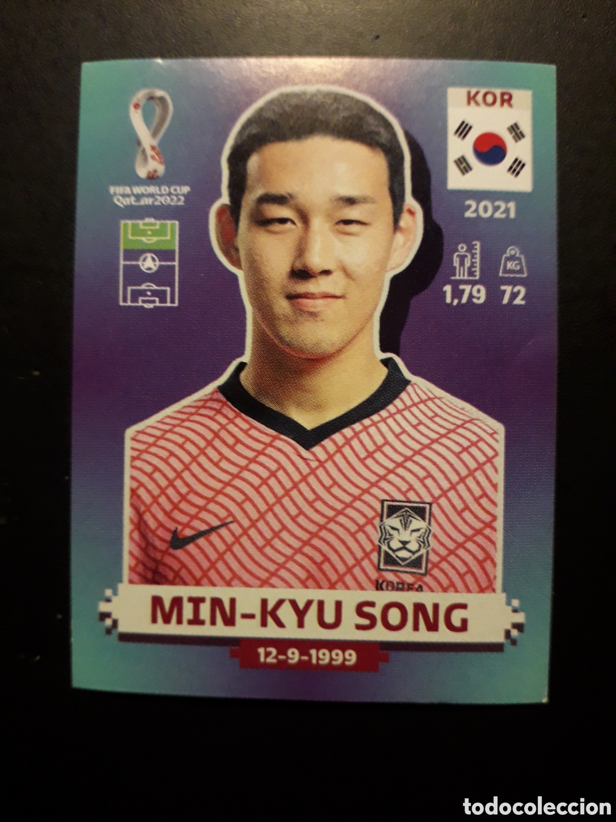 Cromos de f&uacute;tbol: MIN KYU SONG COREA N&deg; 20 COPA MUNDIAL DE F&Uacute;TBOL QATAR 2022 22 PANINI SIN PEGAR PEDIDO M&Iacute;NIMO 3&euro;