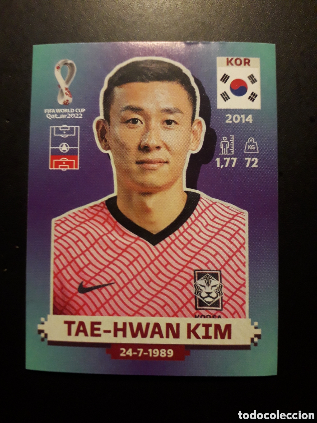 Cromos de f&uacute;tbol: TAE-HWAN KIM COREA N&deg; 6 COPA MUNDIAL DE F&Uacute;TBOL QATAR 2022 22 PANINI SIN PEGAR PEDIDO M&Iacute;NIMO 3&euro;