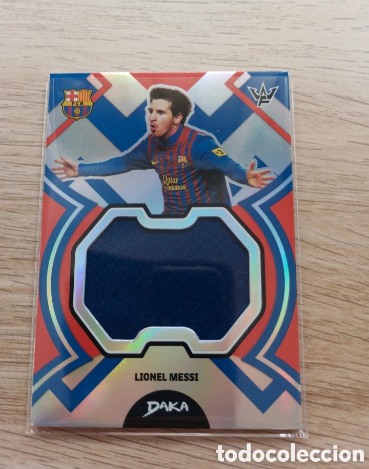 Cromos de f&uacute;tbol: Carta Lionel Messi relic