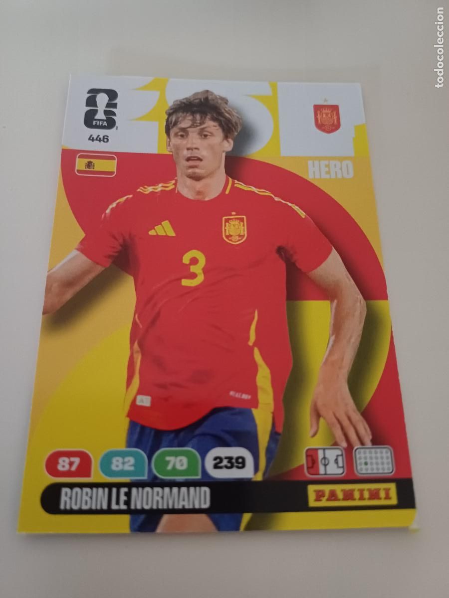 Cromos de f&uacute;tbol: 446 - ESP05 - Robin Le Normand / Spain
