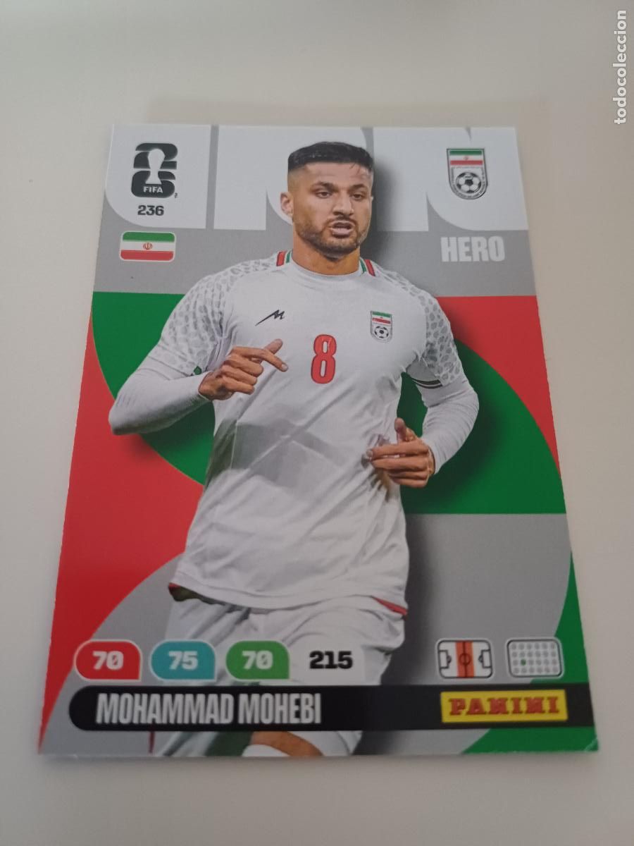 Cromos de f&uacute;tbol: 236 - IRN11 - Mohammad Mohebi / Iran