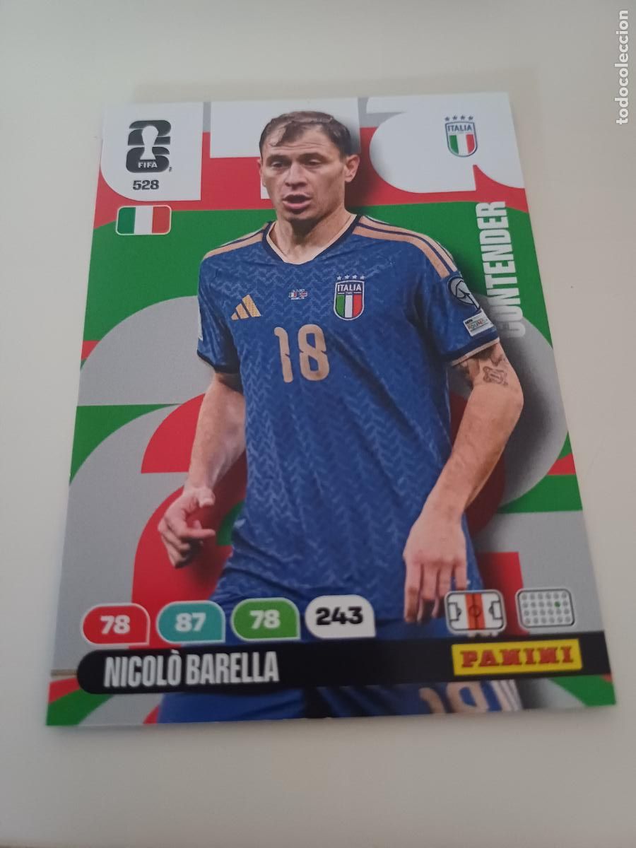 Cromos de f&uacute;tbol: 528 - CO15 - Nicol&ograve; Barella / Italy