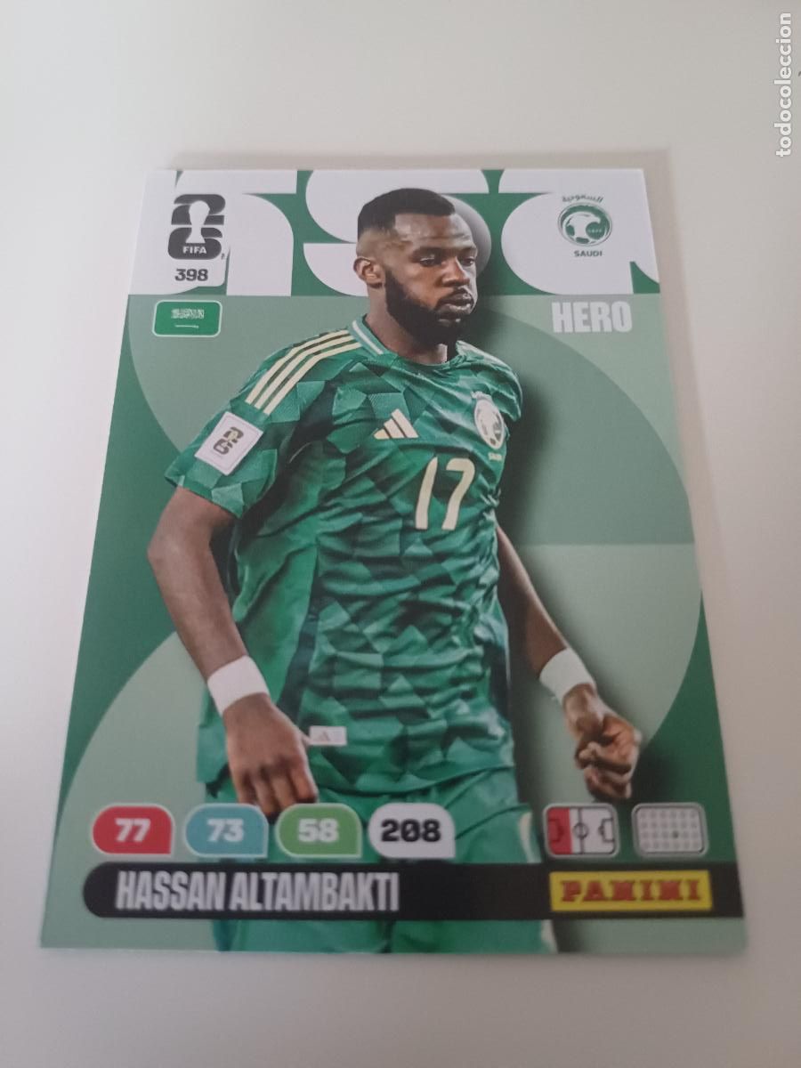 Cromos de f&uacute;tbol: 398 - KSA05 - Hassan Altambakti / Saudi Arabia