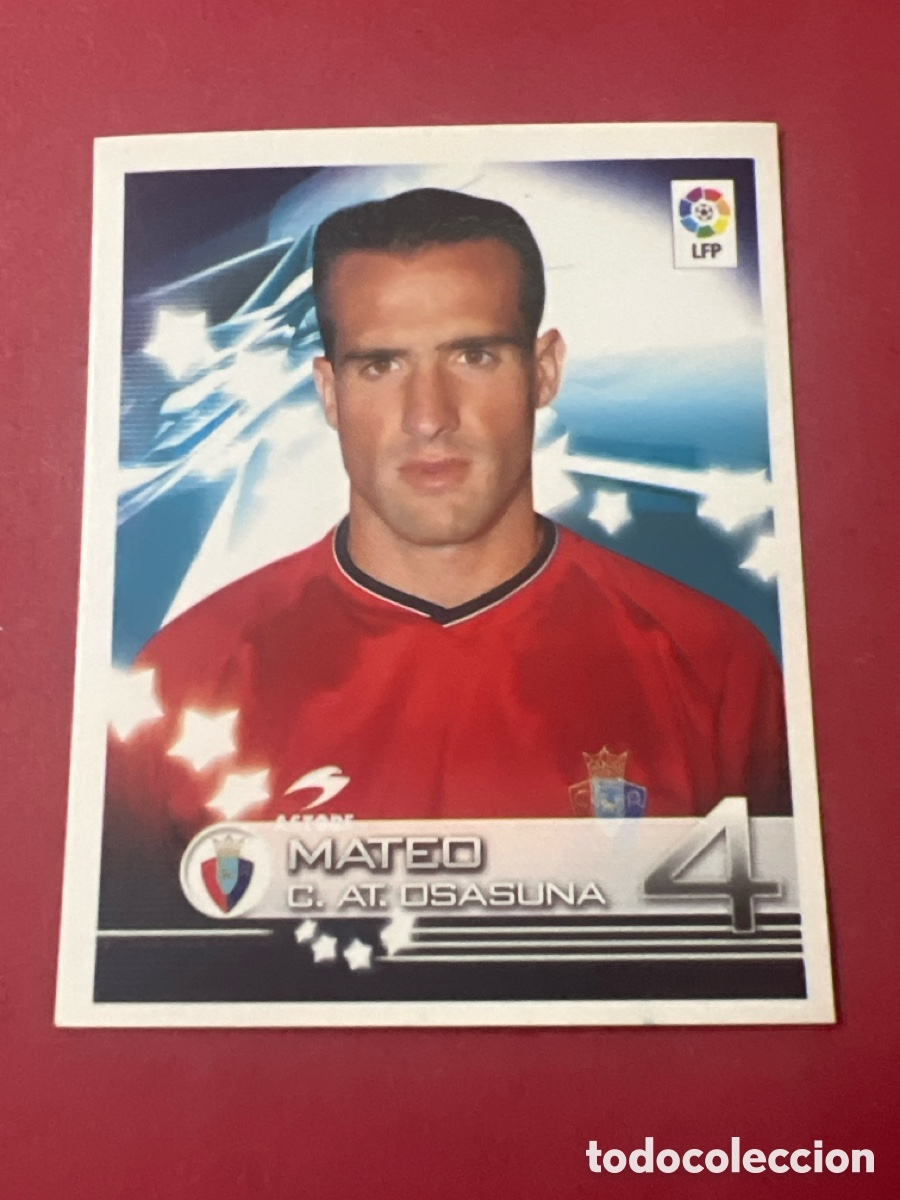 Cromos de f&uacute;tbol: A1691. 237 MATEO OSASUNA PANINI 2002 2003 CROMO FUTBOL SUPERLIGA 02 03 - SIN PEGAR