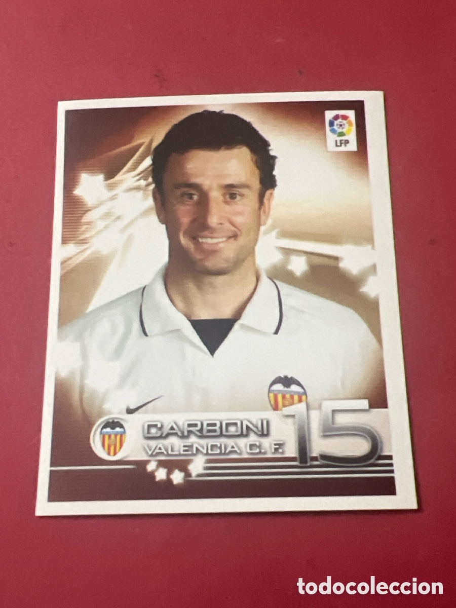 Cromos de f&uacute;tbol: A1777. CROMO FUTBOL CARBONI VALENCIA C.F. SIN PEGAR N&ordm; 343 SUPERLIGA PANINI 2002-2003/02-03