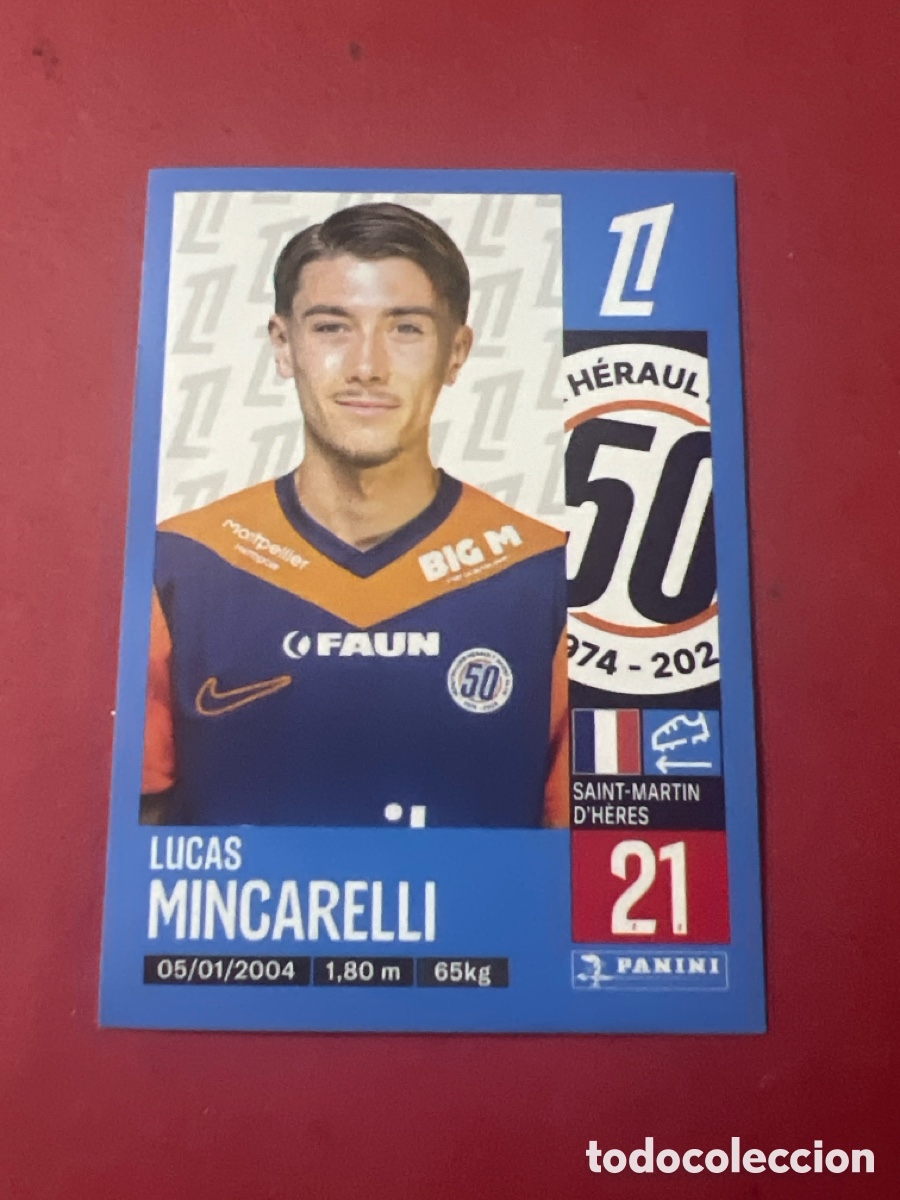 Cromos de f&uacute;tbol: A1811. 271 MINCARELLI MONTPELLIER CROMO FUTBOL PANINI LIGUE 1 FOOT 24-25 LIGA FRANCIA 2024-2025