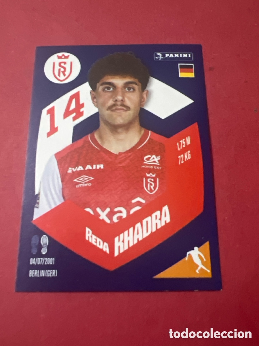 Cromos de f&uacute;tbol: A1813. Vignette Panini N&deg;365 - Foot 2024 - Stade de Reims - Reda Khadra