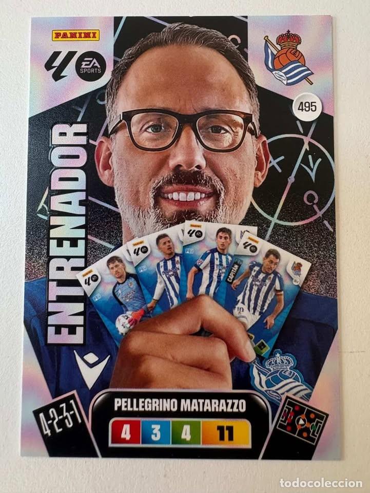 Cromos de f&uacute;tbol: Carta Pellegrino Matarazzo Entrenador Real Sociedad 495 Adrenalyn 2025-26