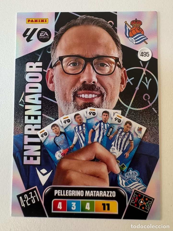 Cromos de f&uacute;tbol: Carta Pellegrino Matarazzo Entrenador Real Sociedad 495 Adrenalyn 2025-26