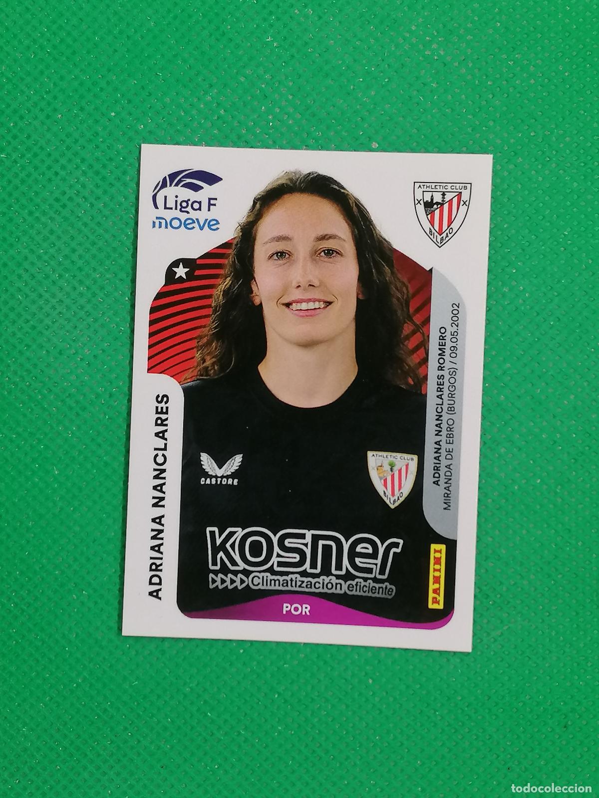 Cromos de f&uacute;tbol: 24 ADRIANA NANCLARES ATHLETIC BILBAO ⚽ PANINI LIGA FEMENINA F MOEVE 25 26 2025 2026 ⚽