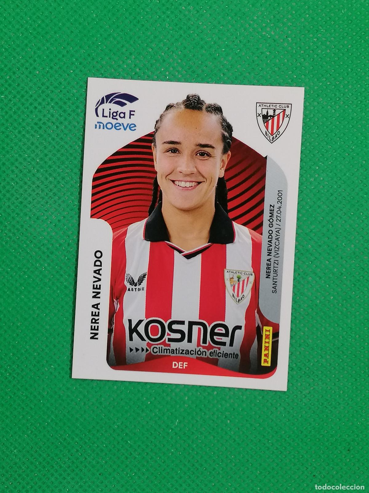 Cromos de f&uacute;tbol: 30 NEREA NEVADO ATHLETIC BILBAO ⚽ PANINI LIGA FEMENINA F MOEVE 25 26 2025 2026 ⚽