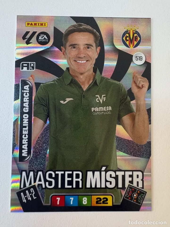 Cromos de f&uacute;tbol: Carta Marcelino Garc&iacute;a Master M&iacute;ster Villareal 519 Adrenalyn 2025-26