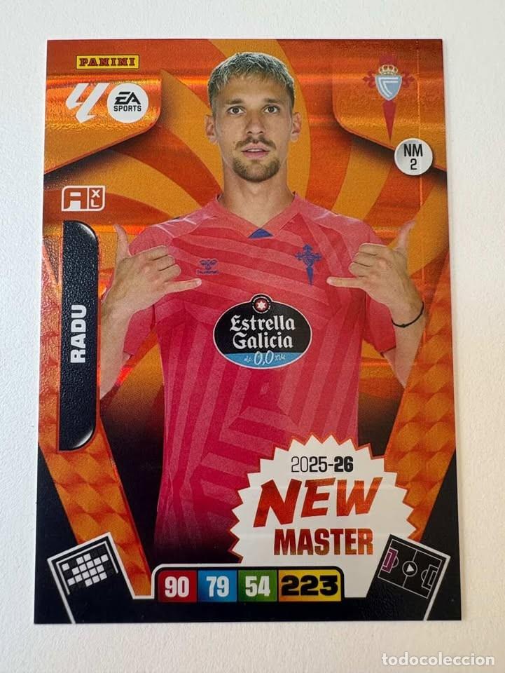 Cromos de f&uacute;tbol: Carta Radu New M&aacute;ster Celta de Vigo NM2 Adrenalyn 2025-26