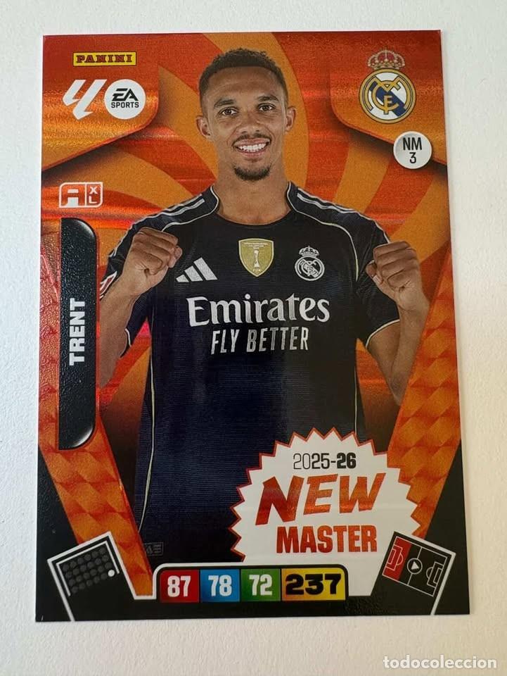 Cromos de f&uacute;tbol: Carta Trent New M&aacute;ster Real Madrid NM3 Adrenalyn 2025-26