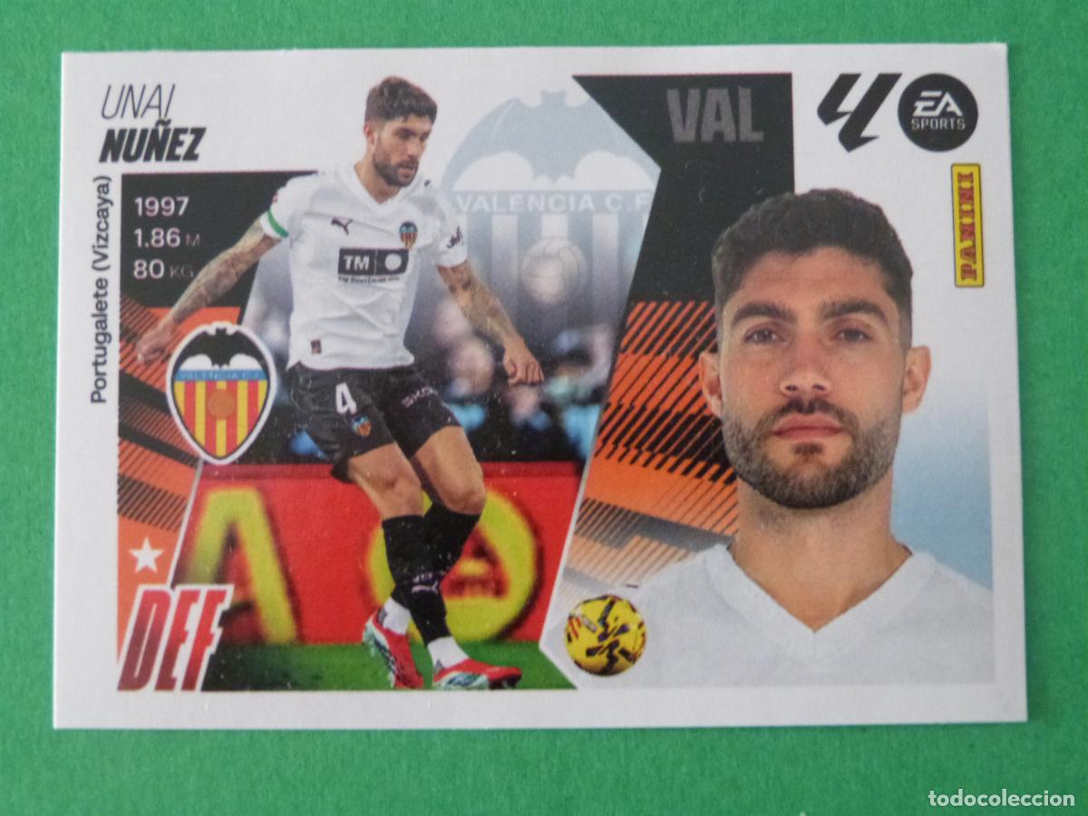 Cromos de f&uacute;tbol: CROMO FUTBOL UNAI NU&Ntilde;EZ VALENCIA C.F. SIN PEGAR FICHAJE N&ordm; 34 INVIERNO LIGA ESTE 2025-2026/25-26