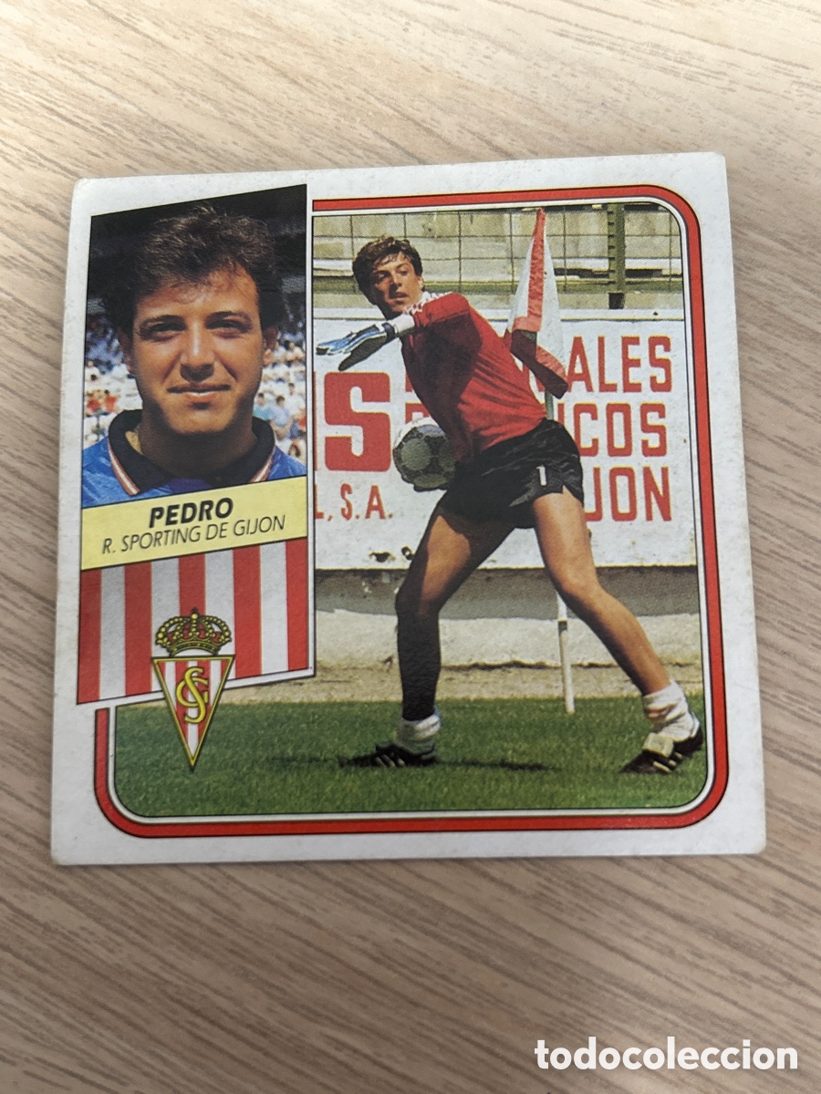 Cromos de f&uacute;tbol: PEDRO SPORTING DE GIJON LIGA ESTE 1989 1990 89 90 SIN PEGAR NUNCA PEGADO