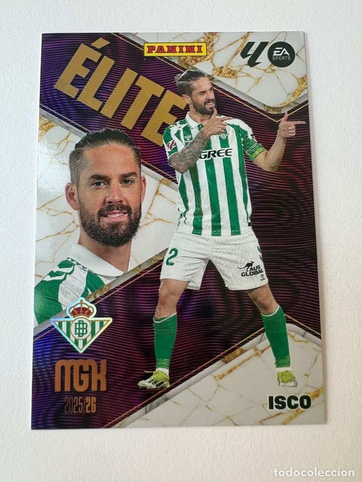 Cromos de f&uacute;tbol: Carta Isco &Eacute;lite Betis 7 Megacracks 2025-26