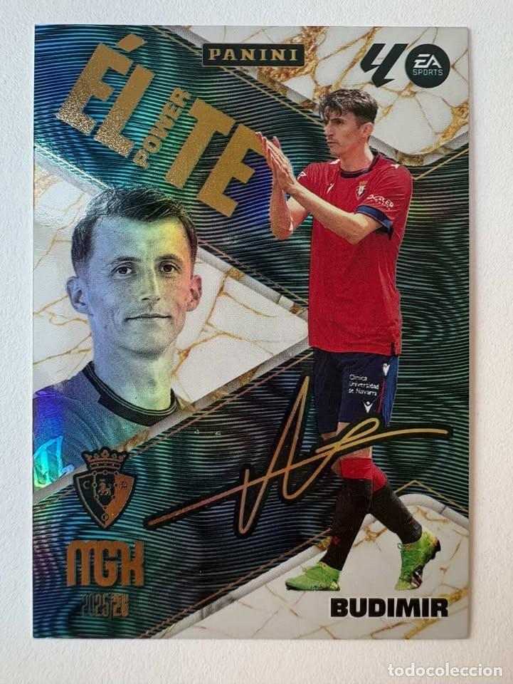 Cromos de f&uacute;tbol: Carta Budimir &Eacute;lite Firmada Osasuna 2 Megacracks 2025-26