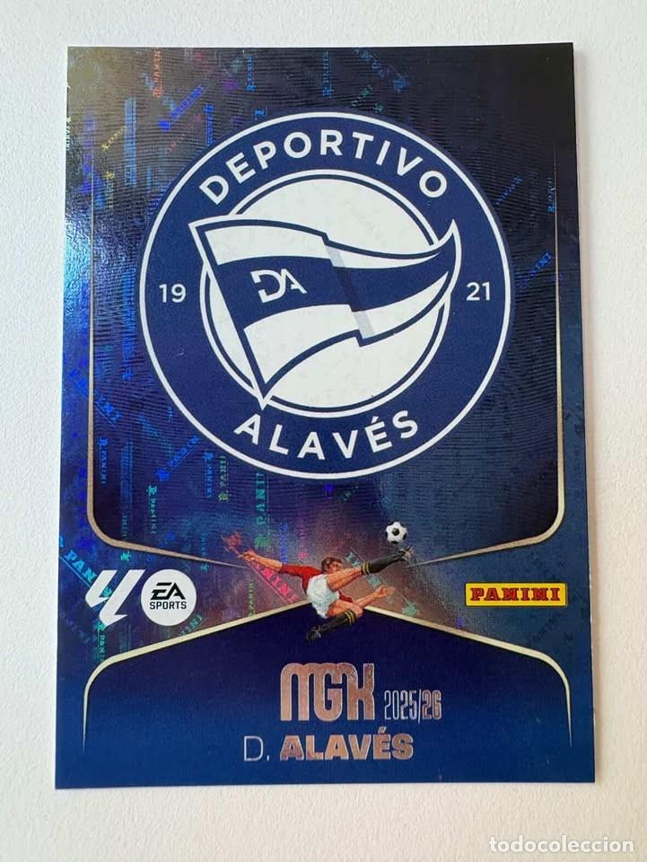 Cromos de f&uacute;tbol: Carta Escudo Alav&eacute;s 19 Megacracks 2025-26